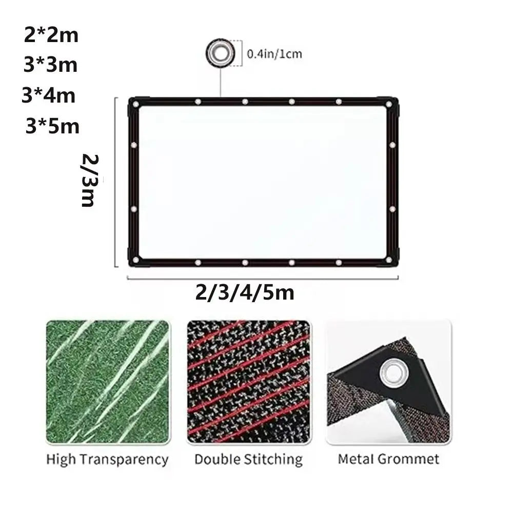 Snowproof Waterproof Tarpaulin Waterproof Dust-proof Transparent Rain Cover Foldable Wind-Resistant Rainproof Cloth Garden Use Oasis Select