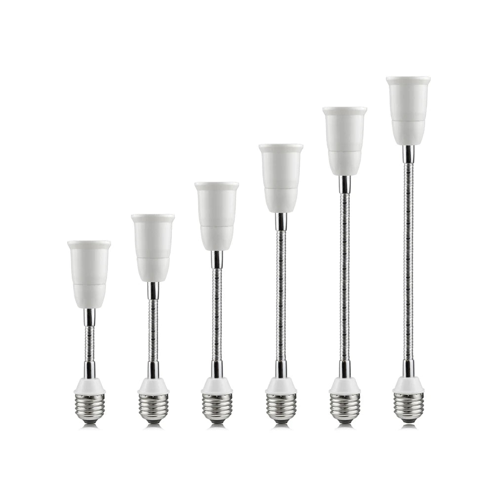 Flexible E27 to E27 LED Bulb Extension Lamp Base Holder Light Accessoriess Socket Converter Fitting 16/20/30/35/50/60 cm Oasis Select