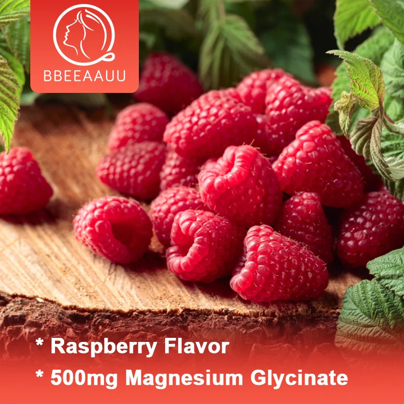 BBEEAAUU Glycinate Magnesium Gummies Support Sleep Health Calm Relieves Stress Support Memory Concentration and Muscle Spasms Oasis Select