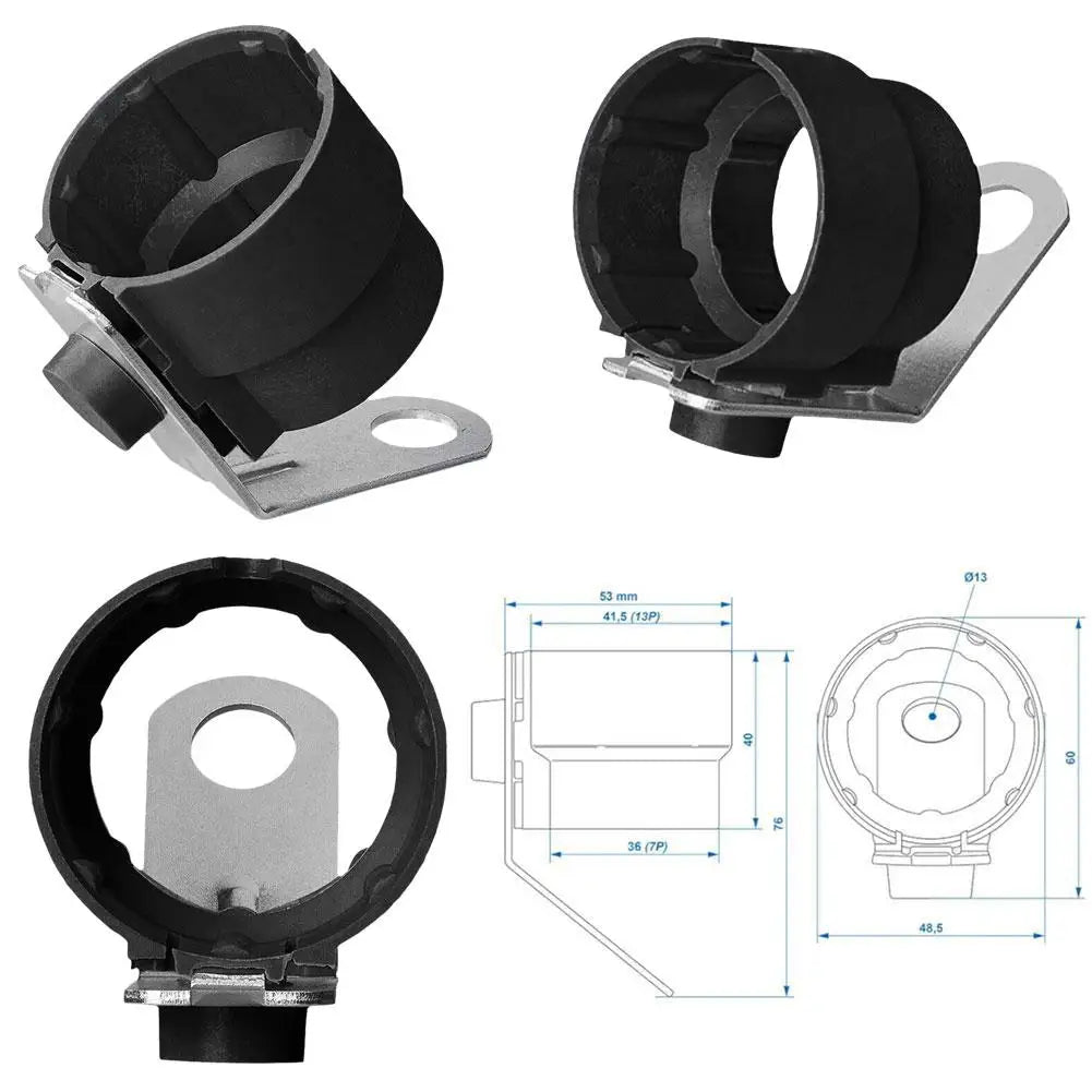 1pcs Parking Cover Trailer Plug Holder Universal Accessory For 7 And 13 Pin Trailer Plugs Connector Fixer Bracket Oasis Select