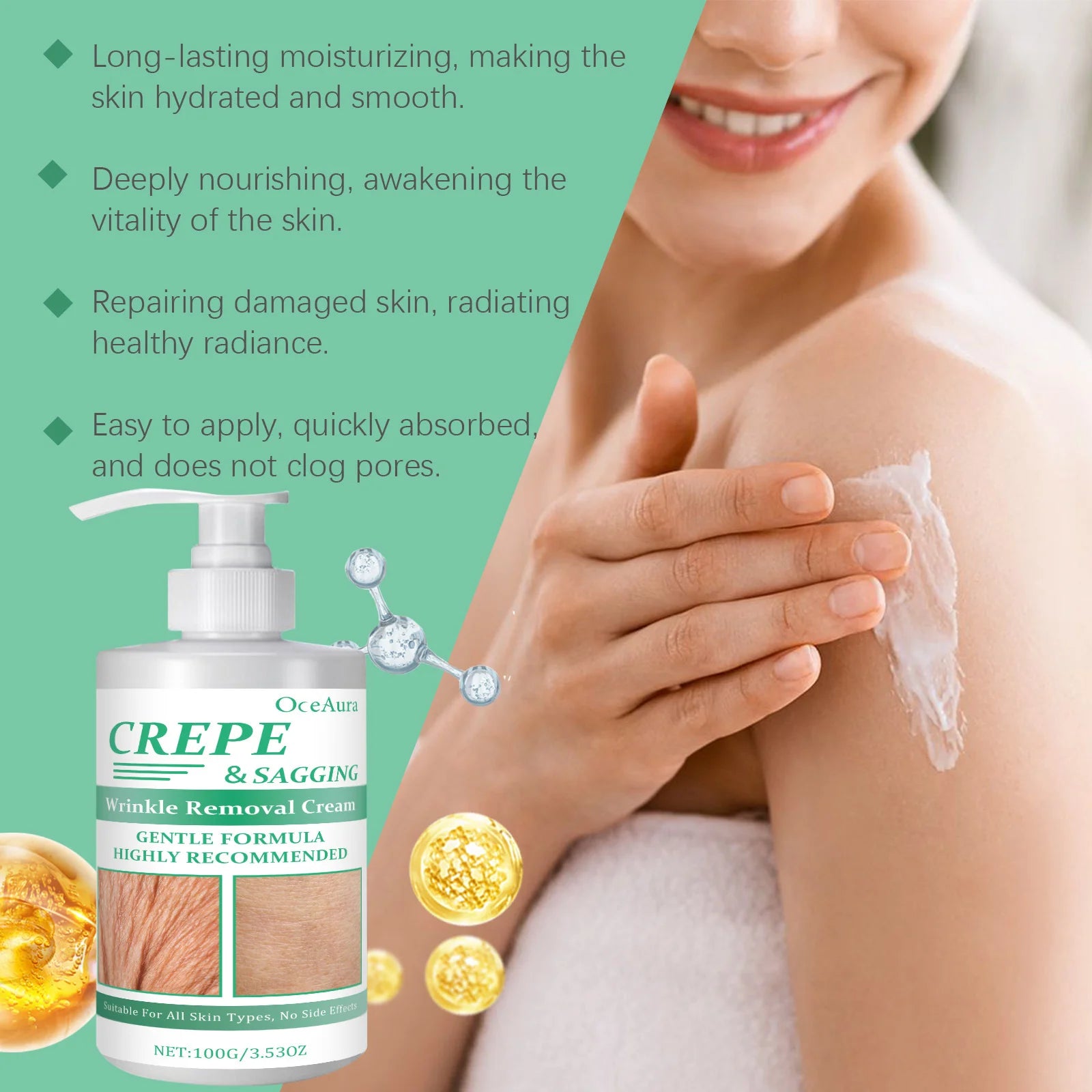 OceAura Collagen Body Cream – Anti-Aging Firming & Moisturizer Anti-Aging Body Cream Oasis Select