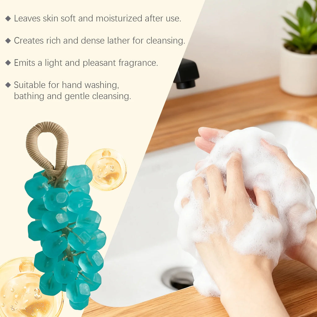 Grape Handmade Soap Facial Body Cleaning Exfoliation Brighten