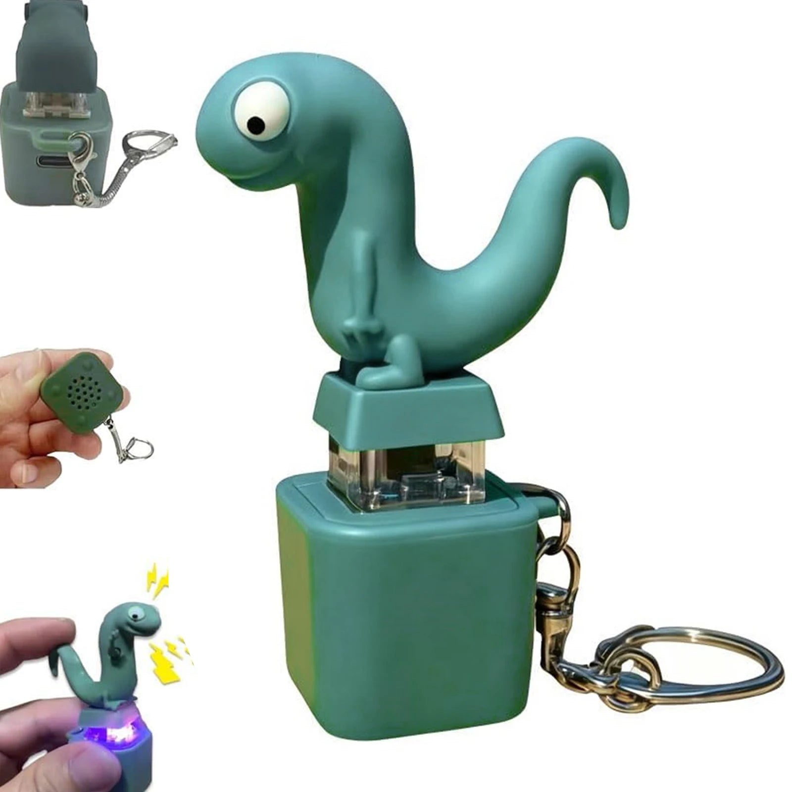 Lizard Sound Keychain LED Fidget Toy – Rechargeable Stress Relief Fidget Keychain Toy Oasis Select