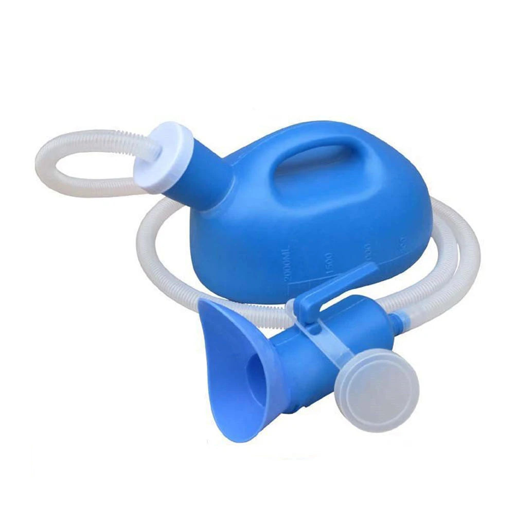 2000ml Portable Urinal With Hose For Women Men 1.3/1.6m Extension Long Tube Toilet Outdoor Urinal Chamber Pot For Camping Travel Oasis Select