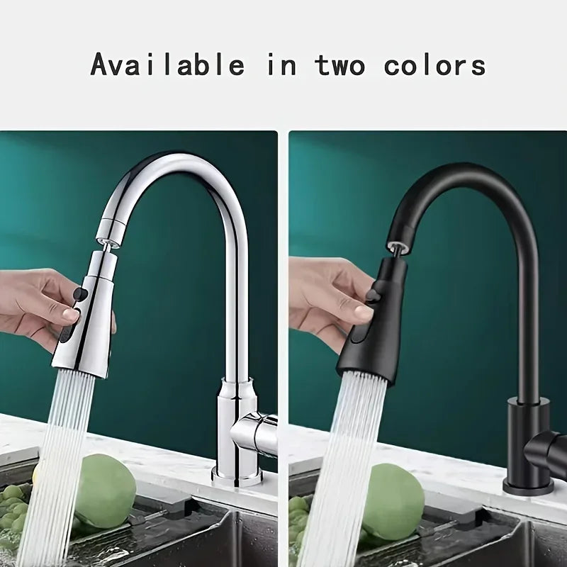 Faucet Extender Metal Alloy 360 Rotation Sprayer Kitchen Taps Three Modes Head Water Saver Anti-Splash Tap Booster Shower Faucet Oasis Select
