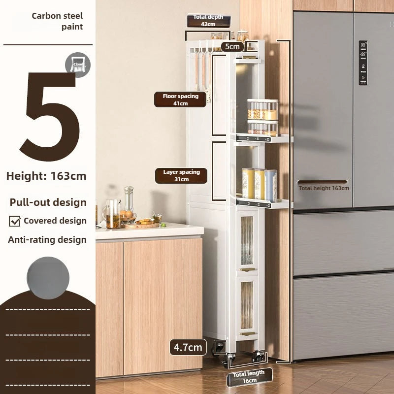 Drawable kitchen crevice storage cabinet, multi-layer ultra narrow edge storage cabinet, side crevice storage cabinet Oasis Select 40-16 Five B