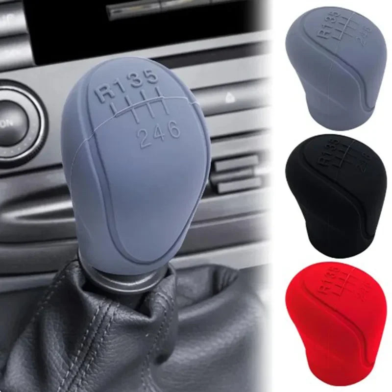 Car Silicone Gear Shift Knob Cover Gear Shift Non-Slip Grip Handle Protective Covers Manual 5 6-speed Car Interior Accessories Oasis Select