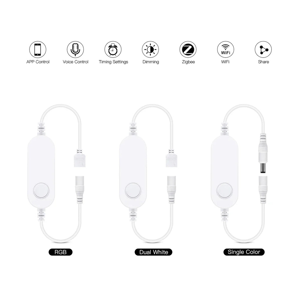 12V-24V Zigbee3.0 WiFi Single Color/RGB LED Light Strip Wireless Controller For Tuya Alexa Smartthings Gateway Bridge Google Oasis Select