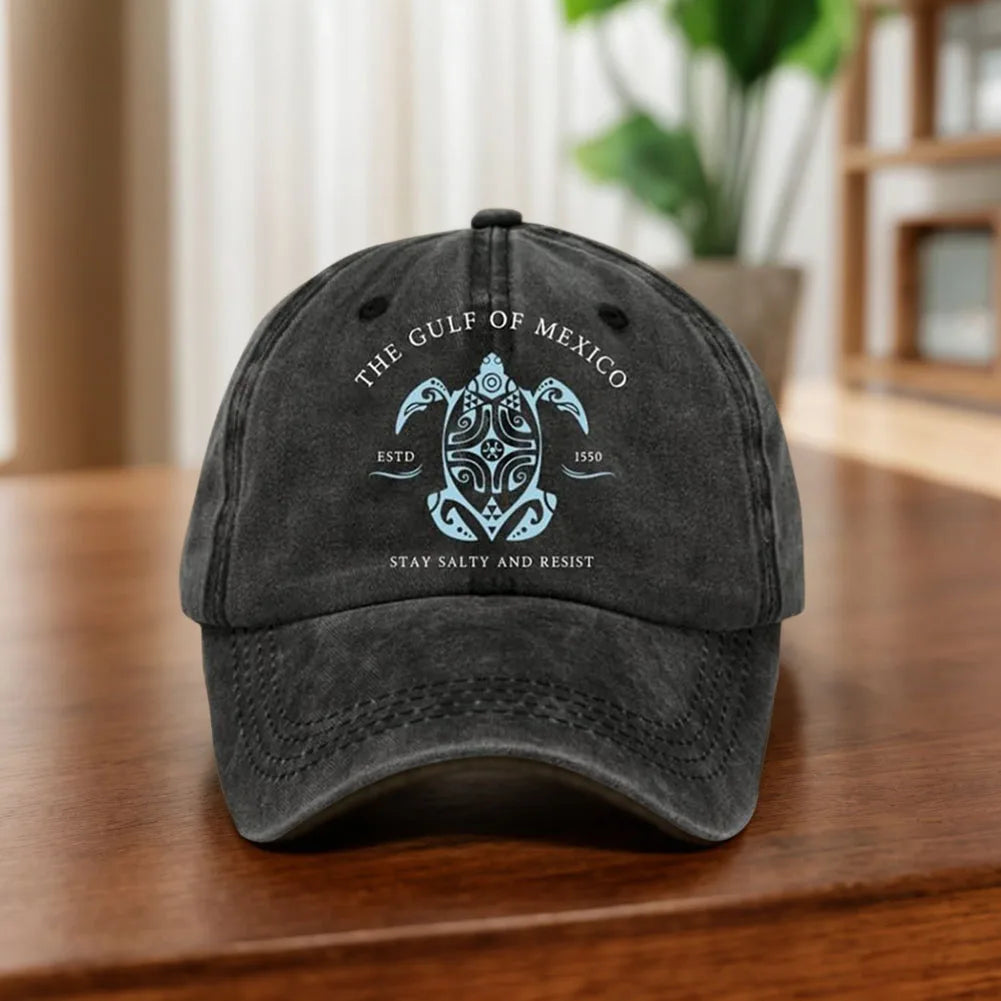 Washed Cotton Baseball Cap Retro Golf Dad Hat Adjustable Trucker Hat Plain Cap Outdoor Sports Sun Hat for Men Women Unisex Oasis Select