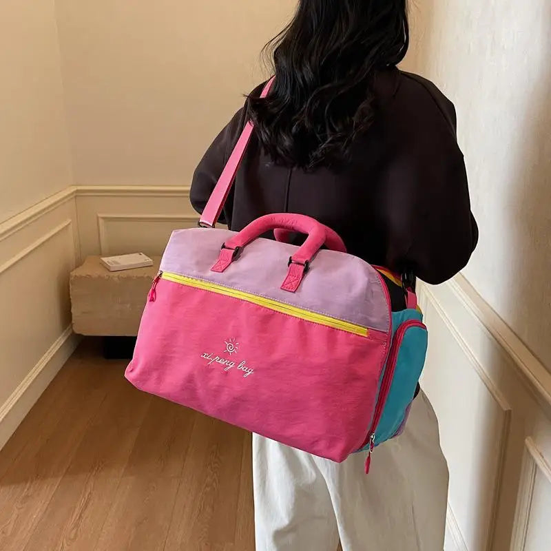 Large Colorful Waterproof Duffel Bag for Travel & Gym