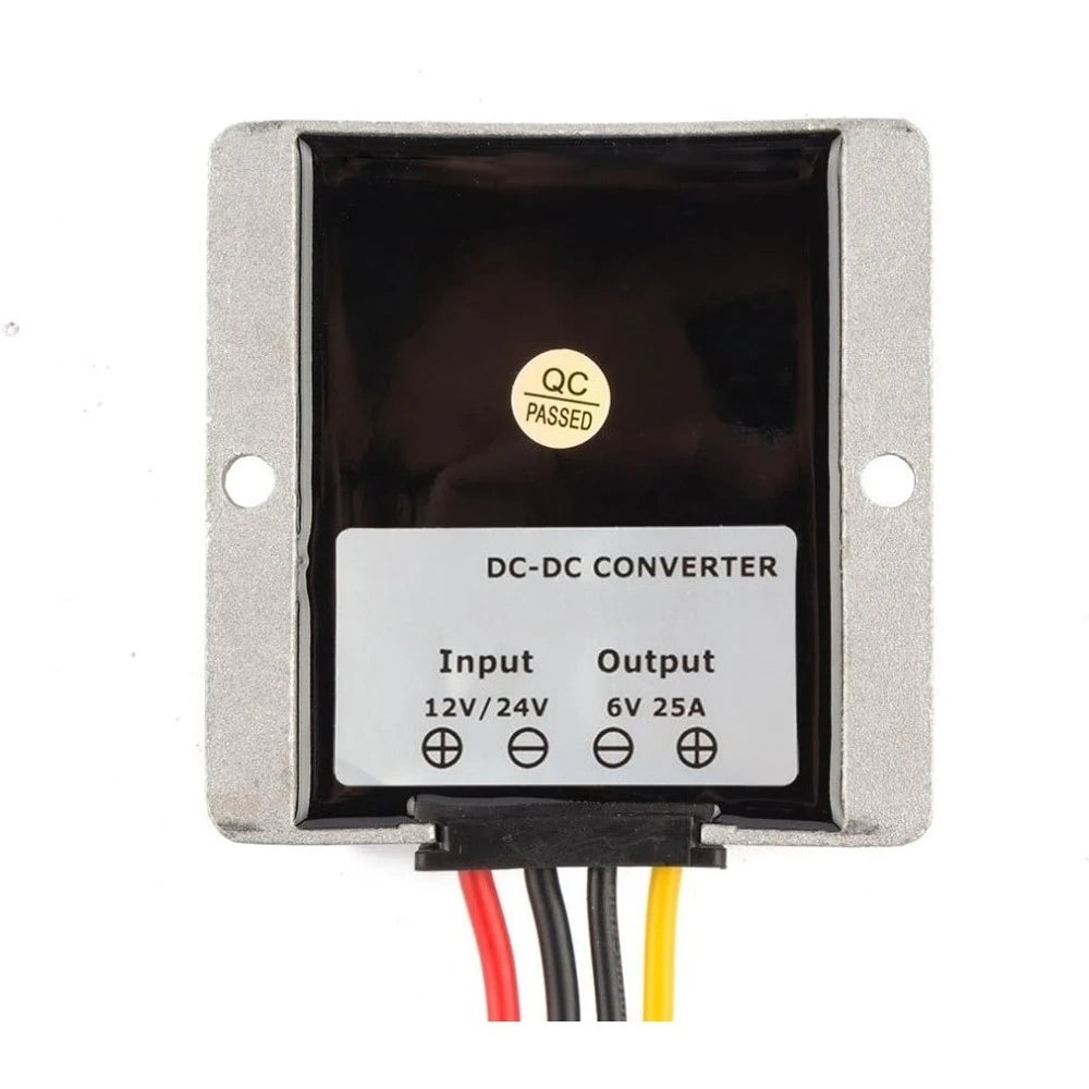 Power Converter Regulator DC12V/24V to DC6V 25A 150W Waterproof Voltage Convert Transformer Oasis Select