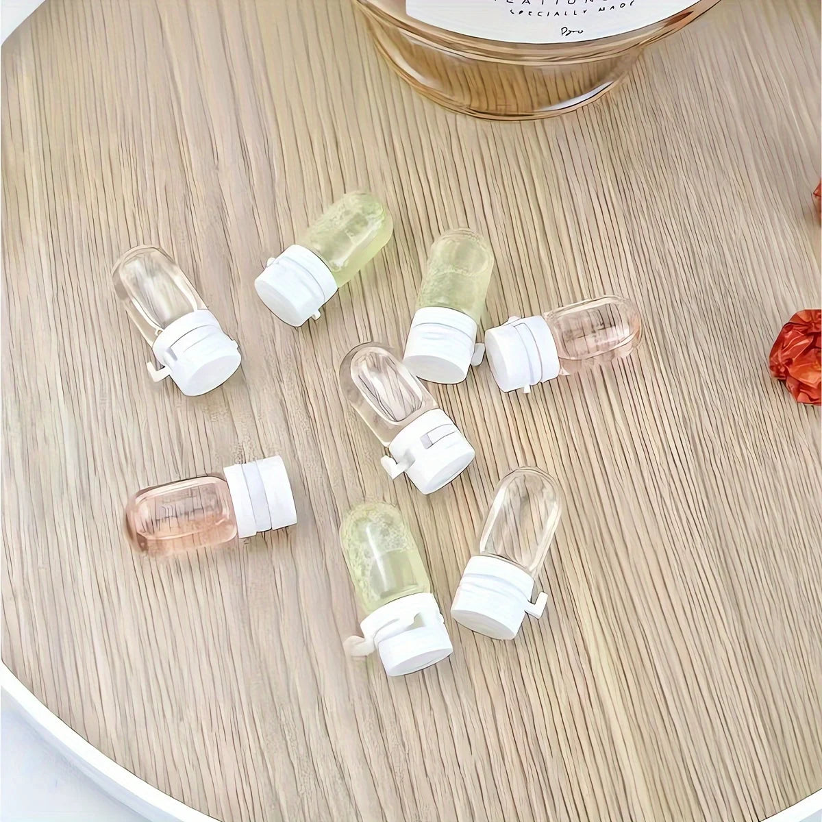 5/10Pcs Clear Leak-Proof Travel Bottles, Portable Flip-Top Dispenser for Lotion & Makeup Remover,Multi-Purpose Essence Container Oasis Select