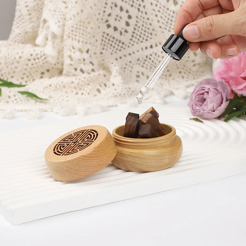 Ancient Portable No perfume fragrance wooden box aroma diffuser decorations items living room bedroom car home accessories Oasis Select B