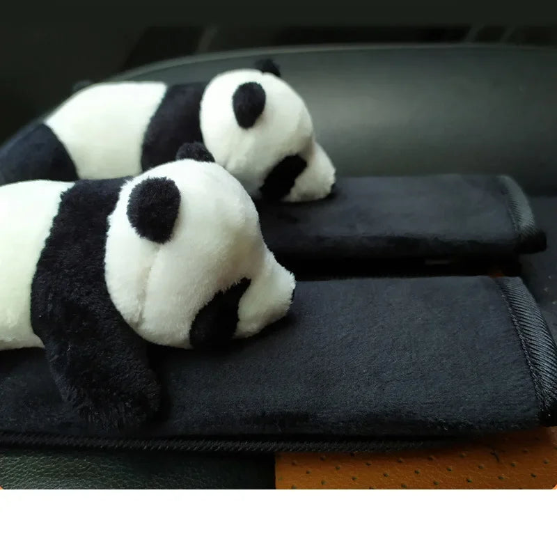 Automobile Safety Belt Decoration Cartoon Panda Safety Belt Shoulder Pad Plush Automobile Accessories Car Decorations Oasis Select
