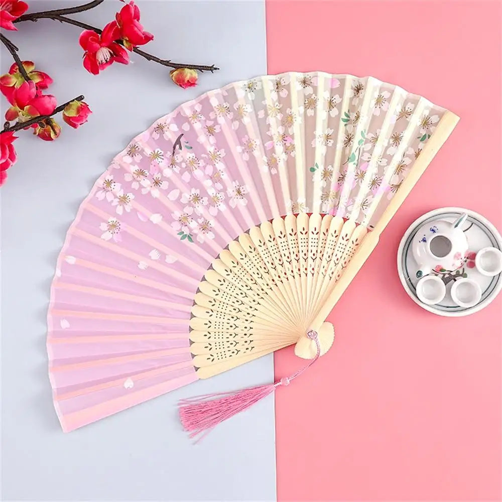 Chinese Style Folding Fan Classical Dancing Cloth Fan Vintage Plastic Animal Dragon Printing Hand Held Fans Photo Props Cosplay Oasis Select 02