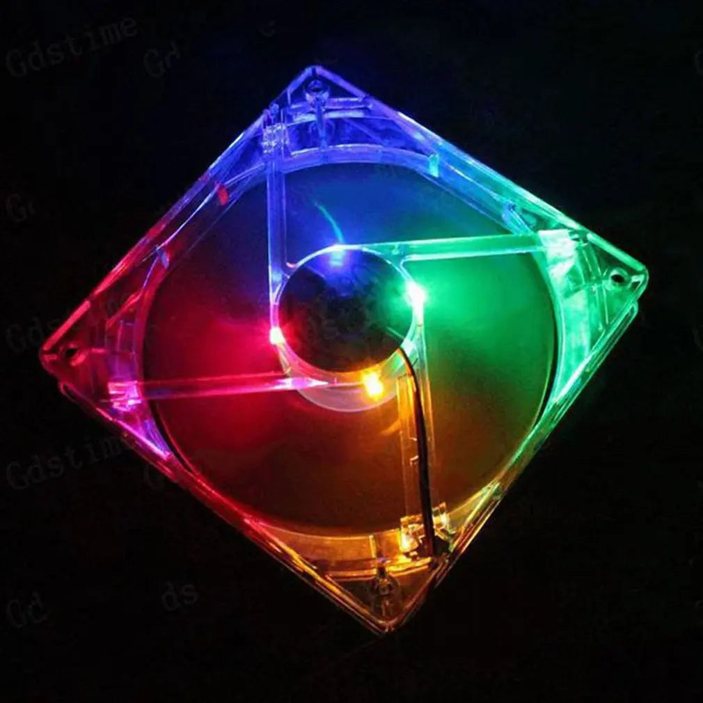 120mm PC Computer fan 4 LEDs Case colorful Cooling Fan Plastic 12CM Fan for Computer Case CPU Cooler Radiator pk arsylid cooler Oasis Select 12cm Color transparent RGB
