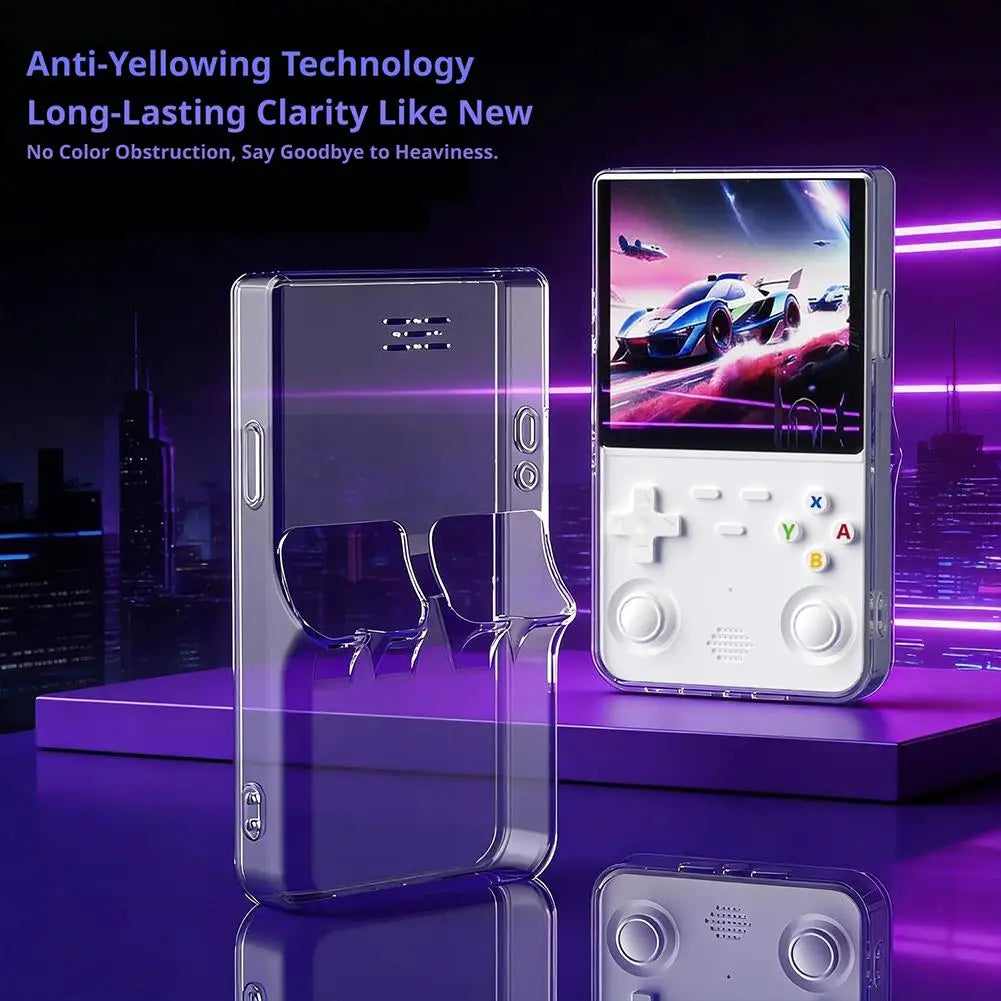 for R36 Ultra Game Console Transparent Protective Case Shockproof Anti-scratch Game Console Skin Cover Shell Game Protector Oasis Select
