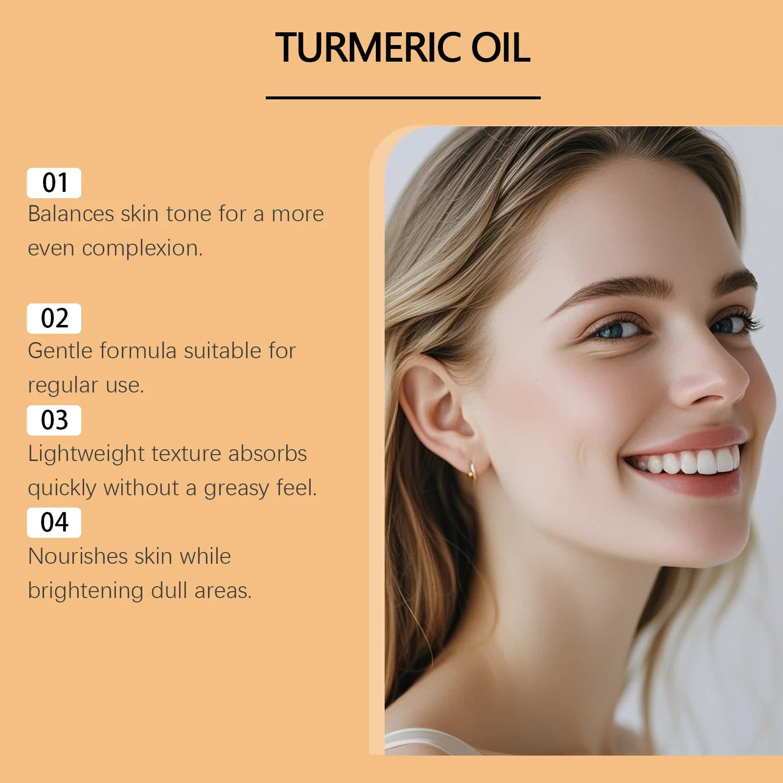Turmeric Brightening Oil Dark Spot Corrector Exfoliating Face Oil Even Skin Tone Nourishing Fades Sun Spots Body Face Skincare Oasis Select