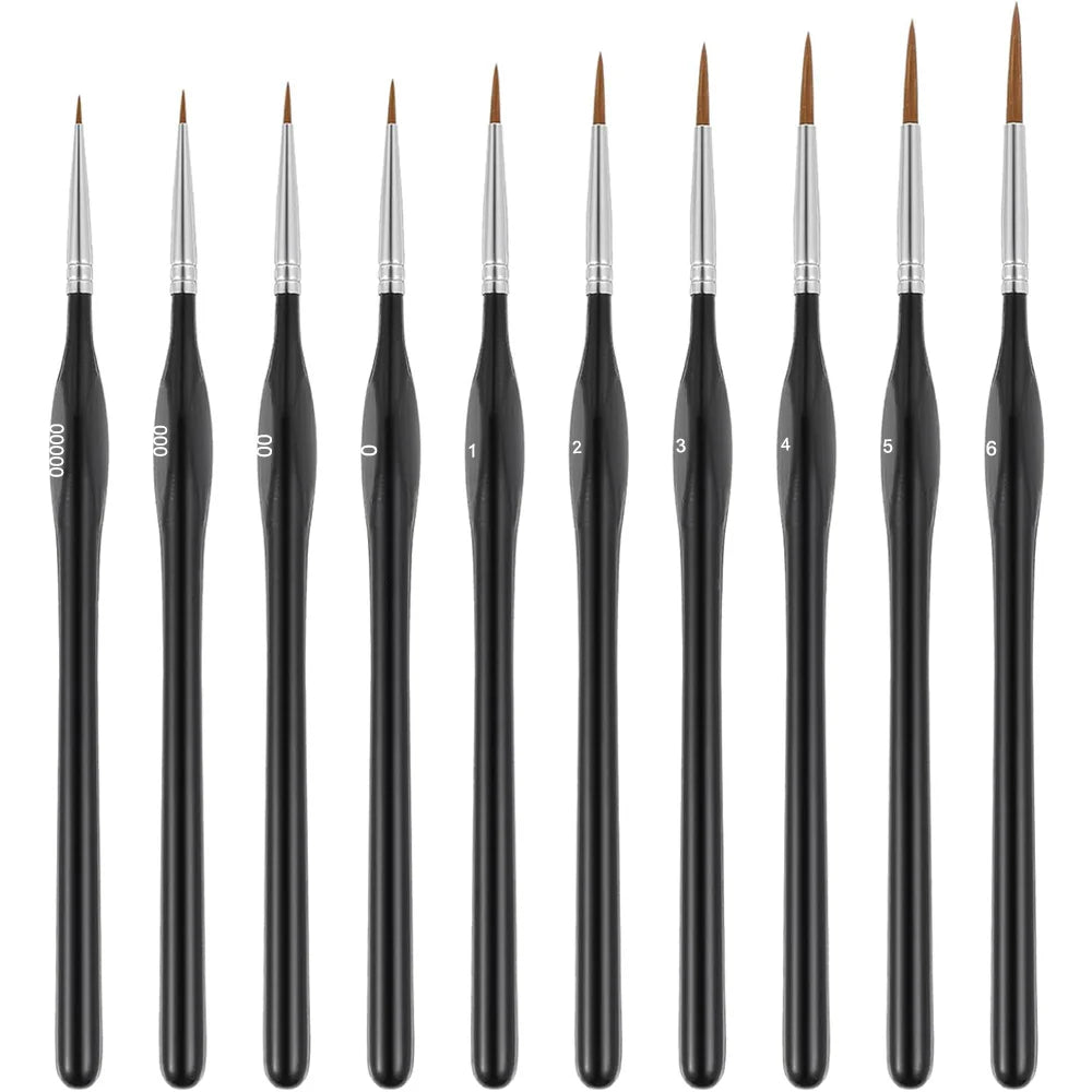 Drybrush Paint Brushes ,Nylon Hair Detail Brushes for Model Oil Watercolor Face Acrylic Painting,Acrylic Paint Brushes Professio Oasis Select 10Triangle Round