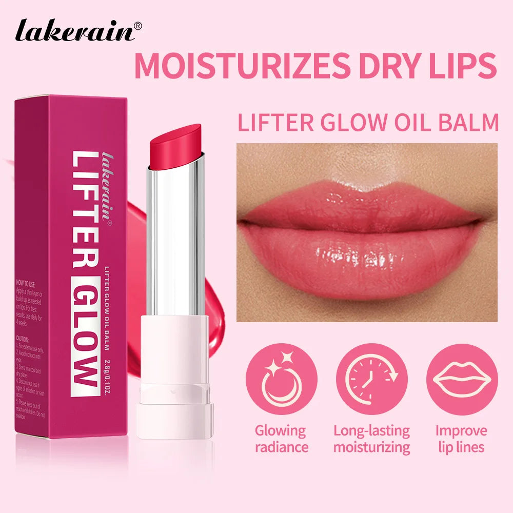 Lakerain Glow Lip Oil Balm Long Lasting Moisturizing Nourishing Daily Care Lip Balm Smooth-melt Softness Texture Natural Makeup Oasis Select