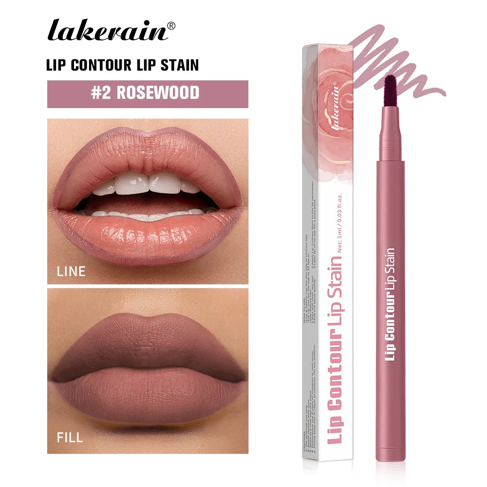 2-Pack Dual-Sided Waterproof Lip Liner & Lip Stain Set Lip Liner Set Oasis Select 2Rosewood 2pcs