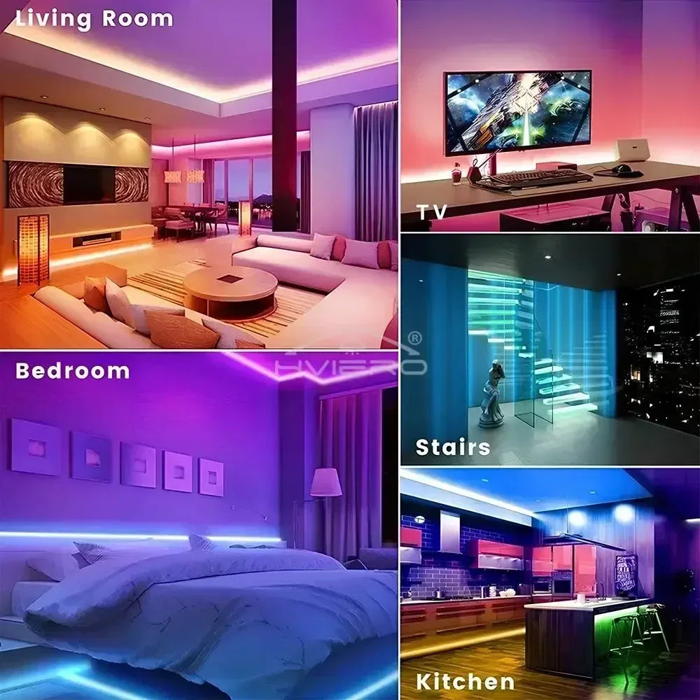 RGB LED Strip Light 5M/10M SMD 2835 Bluetooth DC 12V HVIERO