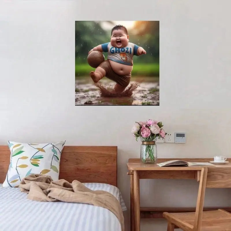 Mud Kickball Baby Sticker Wall Decoration Personality Creative Cute Man Treasure Sticker Electric Car Waterproof Sticker Oasis Select