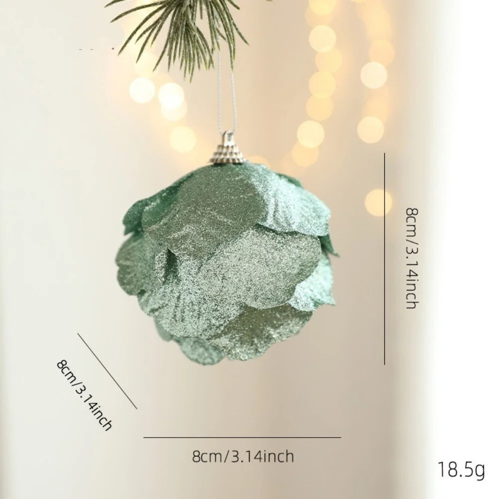 New Green Glitter Sequins Foam Christmas Ball Christmas Tree Hanging Ornaments for Home New Year Christmas Decoration Oasis Select Style 3