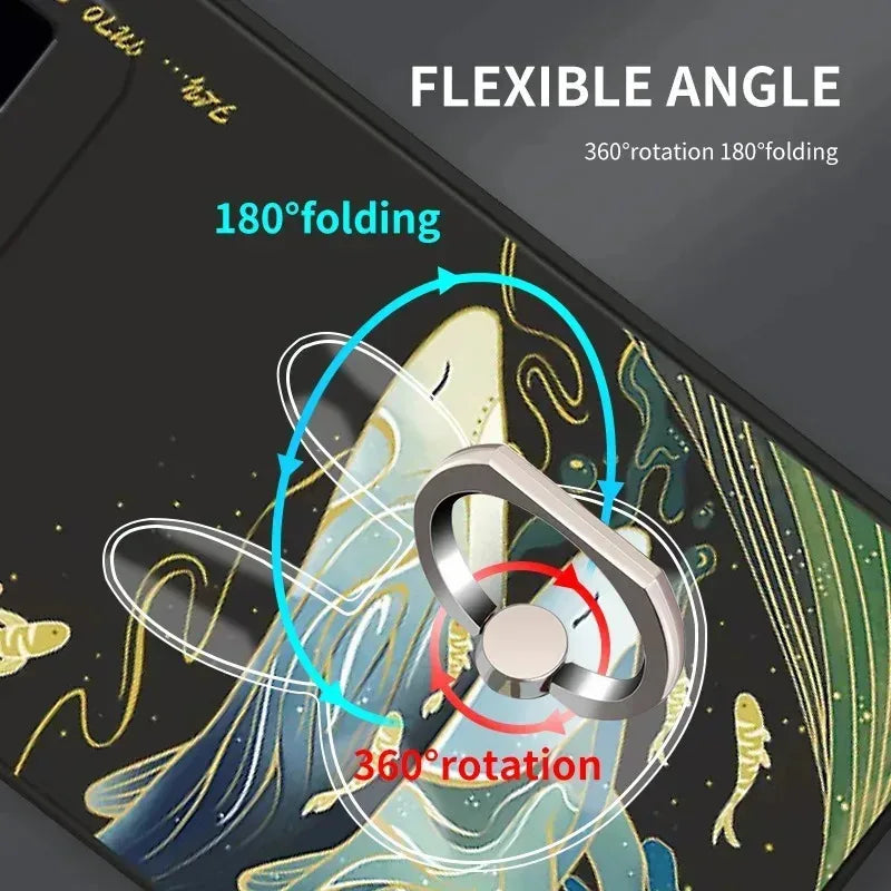 1/2/3Pcs Cell Phone Ring Holder Stand 360 ° Degree Rotation Clear Finger Grip Kickstand Compatible iPhones or Phone Case Oasis Select