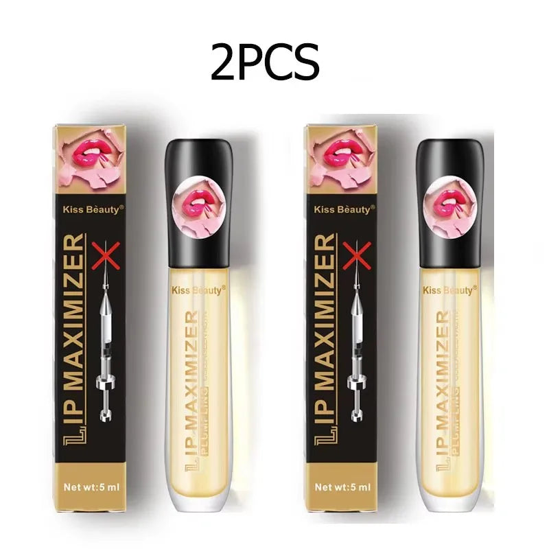 1/2PCS Transparent Lip Gloss Plumping Lip Oil - Moisturizing Repairing Fine Line Reducer Brighten Enhance Lip Serum for Lip Care Oasis Select 2PCS