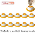 Interactive Pet Licking Mat for Cats and Dogs Non-Slip Slow Feeder Bowl with Raised Patterns Promotes Calmness and Oral Health Oasis Select Yellow-10PCS