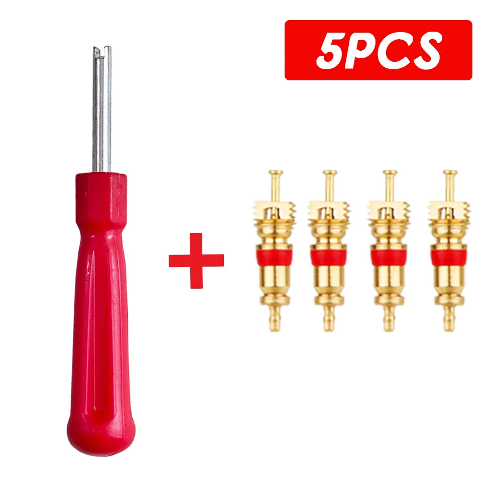 Portable Tire Valve Core Remover Installer Tool Removal Tool Car Bike Bicycle Motorcycle Tire Repair Tools Wrench Screwdriver Oasis Select