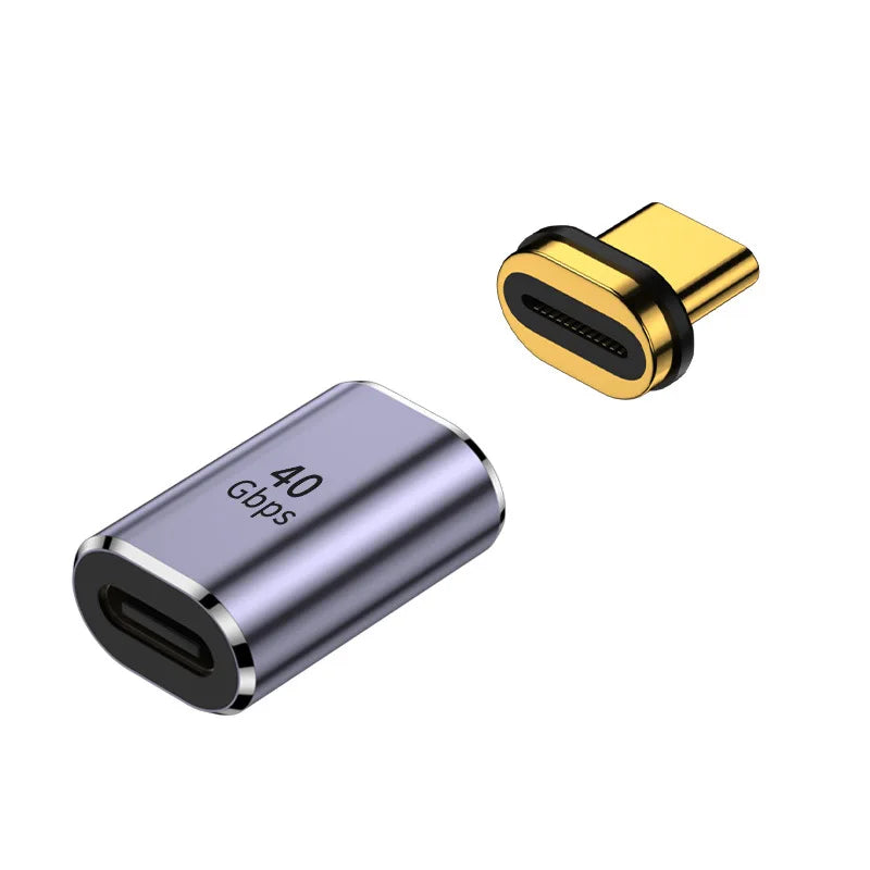 Type c USB C Male to Female USB4.0 Magnetic Adapter 8k USB C To Type C 40Gbps 100W 140W 5A Fast Charging Magnet Converter Oasis Select
