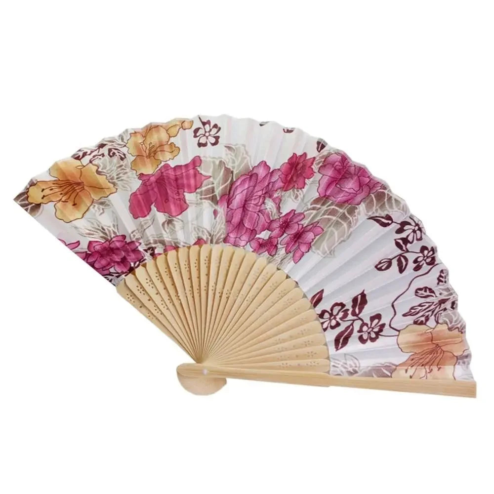 Colorful Bamboo Folding Fan – Wedding Gift & Photo Prop Decorative Folding Fan Oasis Select K