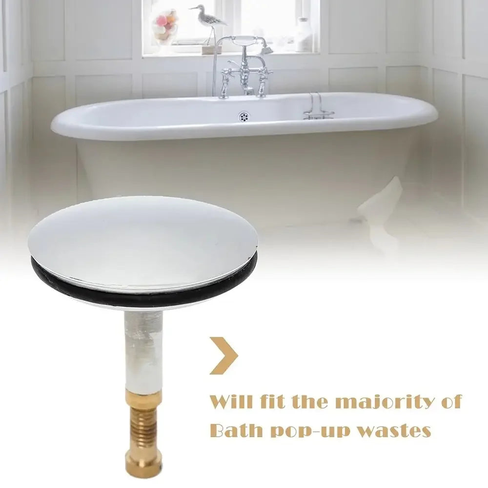 1Pcs Durable Pop Up Waste Stopper Bathtub Plug Brass Only Flat Seal Bath Stopper Adjustable 70mm Bathroom Tub Drain Filter Oasis Select