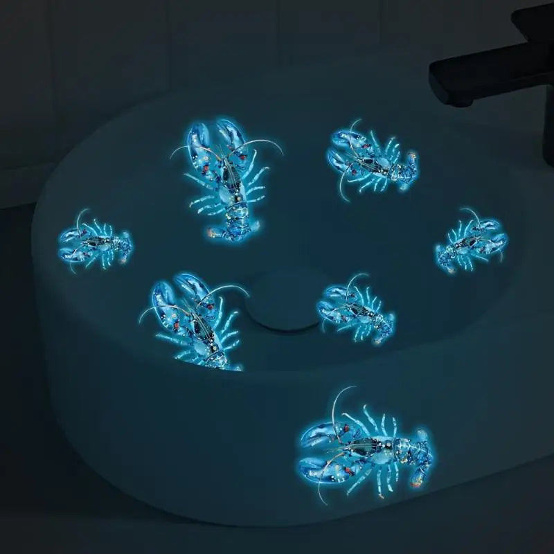 Glow In The Dark Sink Stickers Luminous Glass Stickers Washbasins Stickers Toilet Sticker Self-adhesive Removable Home Decor Oasis Select A3