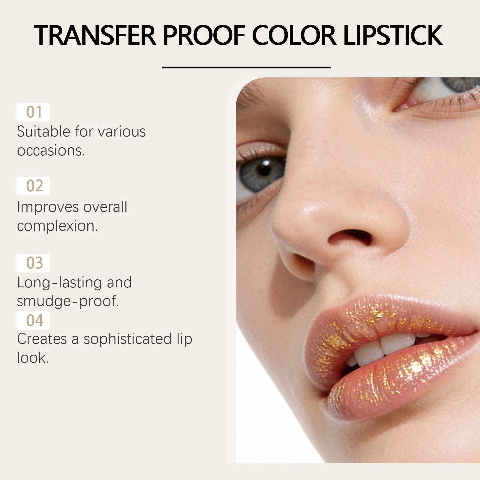 Gold Foil Color Changing Moisturizing Lip Balm Temperature Activated Tint Hydrating Non Stick Cup Daily Lip Nourishing Care Oasis Select