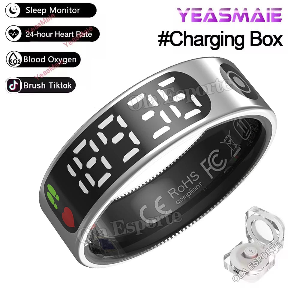 Smart Ring LED – Heart Rate, SpO₂ & Sleep Tracker | 5ATM