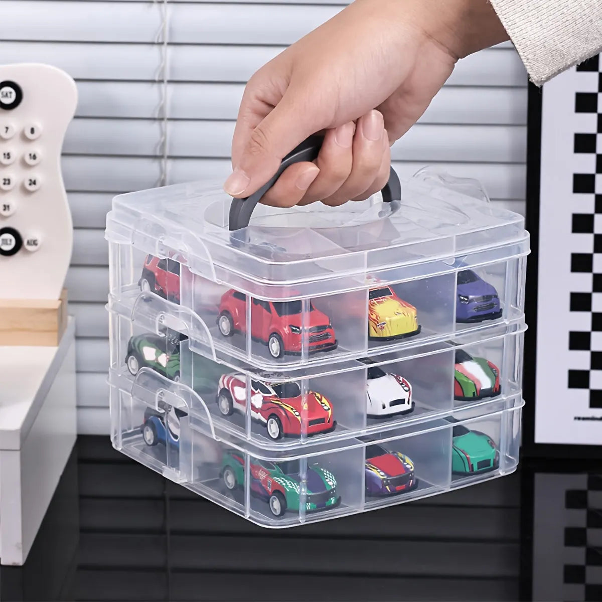 1pc Transparent and Minimalist Toy Storage Box, Dustproof and Moisture-Proof, Jewelry, Earrings, Portable Storage Box Oasis Select
