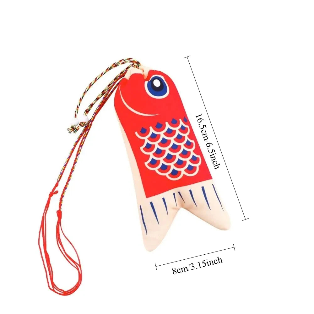 Koi Carp Blessing Bag Japanese Style Sachet Ethnic Style Jewelry Bags Coin Purse Hanfu Decor Brocade Lucky Pouch Small Item Bag Oasis Select