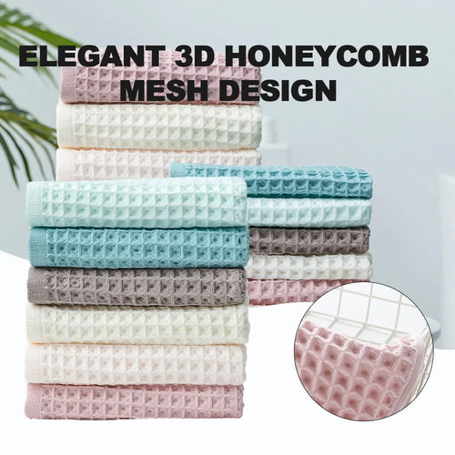 100% Cotton Waffle Towel – Lightweight, Quick-Dry & Absorbent Cotton Waffle Towel Oasis Select