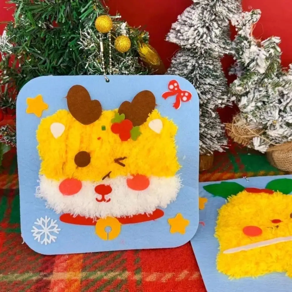 Non-Woven Fabric Christmas Sewing Kit Fun Threading Handicrafts DIY Embroidery Kit Beginner Friendly Christmas Sewing Projects Oasis Select