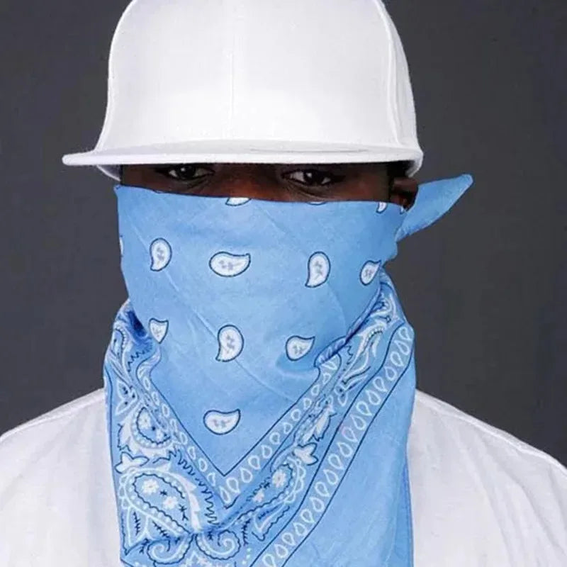 1/2pcs Bandana Kerchief Unisex Hip Hop Black Hair Band Neck Scarf Sports Headwear Wrist Wraps Head Square Print Handkerchief Oasis Select