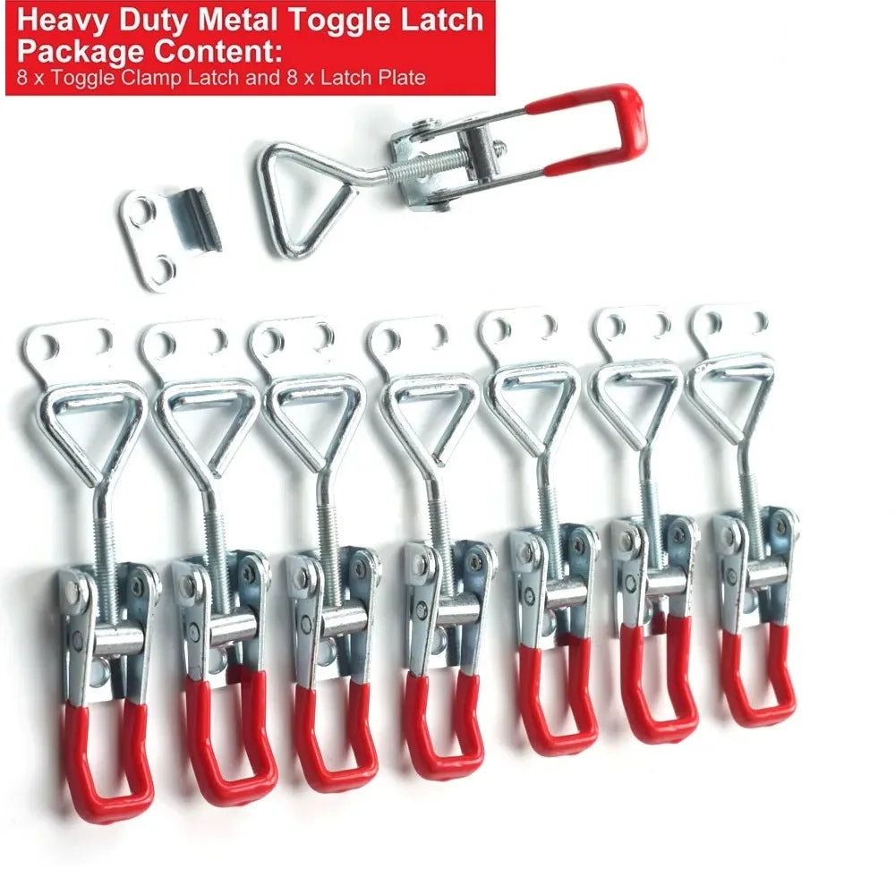 8-Pack Metal Toggle Latch Clamps – Adjustable Quick Release Toggle Latch Clamp Oasis Select Red