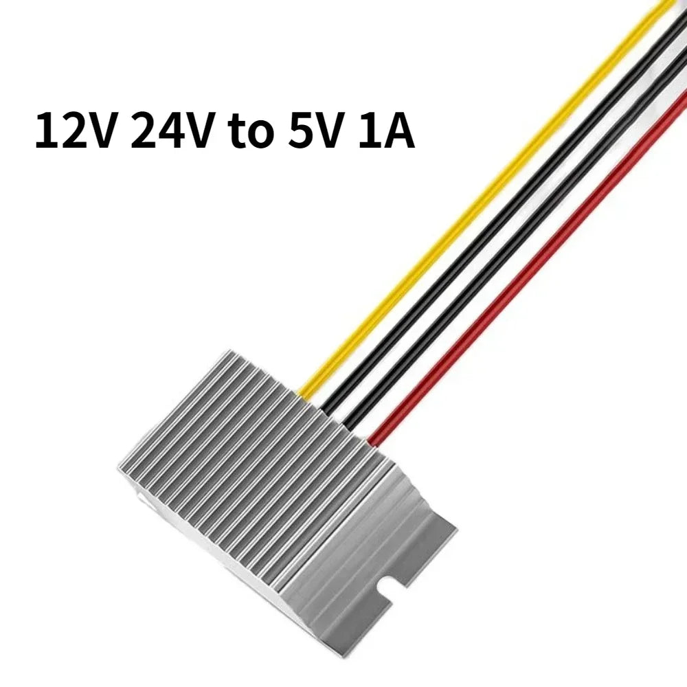 24V to 5V1A-5A 12V to 5V 5A 25W Power Converter Input Voltage 8-36V DC Step-down Module Buck to 5V Switching Power Supply Oasis Select 12V 24V to 5V 1A 12V24V(8-36V) 5V