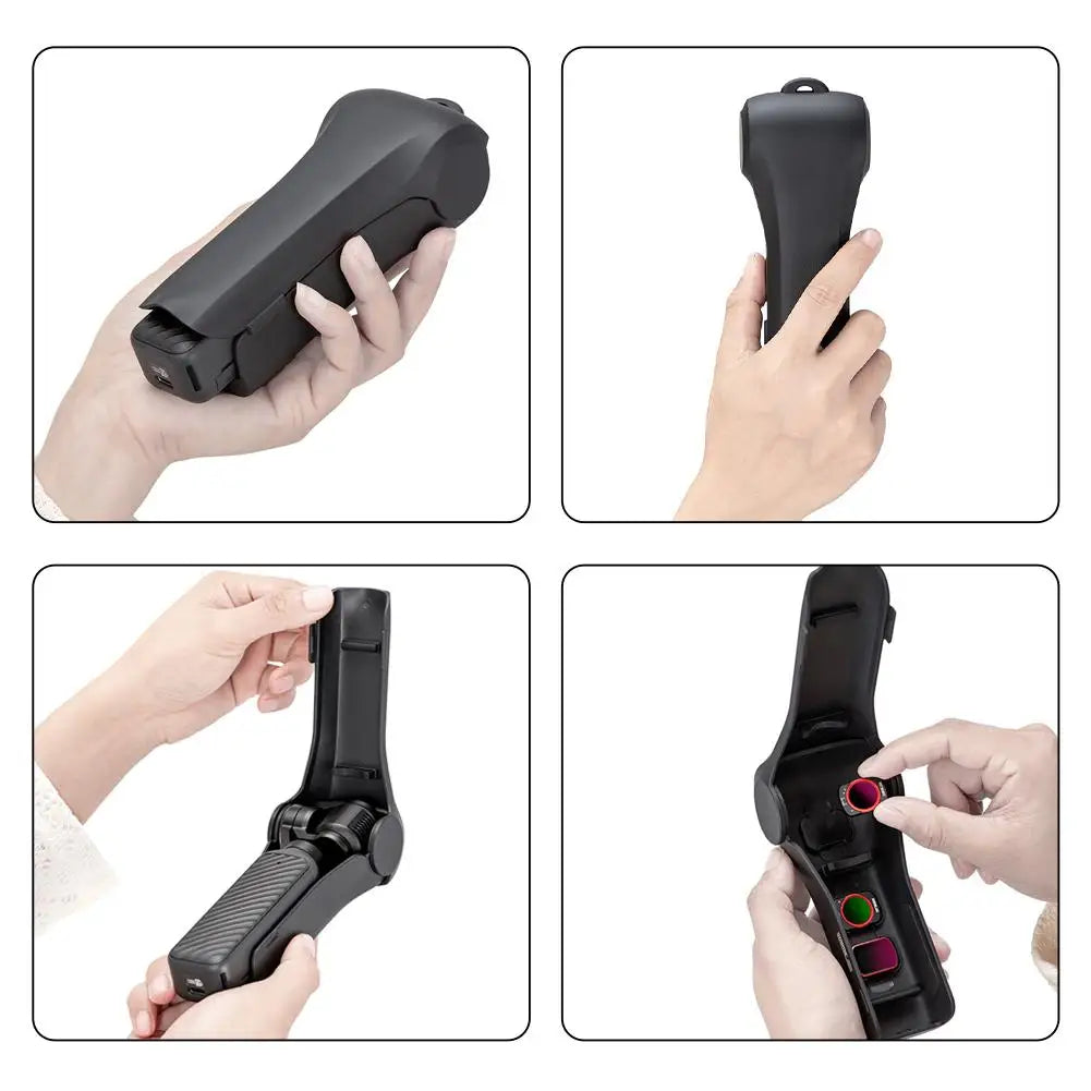 DJI Osmo Pocket 4 Hard Shell Flip Case – Filter Storage & Drop Protection