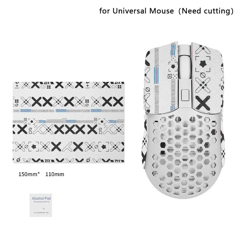 15*11cm DIY Anti-Slip Wireless Gaming Universal Style Mouse Sticker Sweat-Proof Mouse Grip Tape Wear-Resistant PC Desktop Laptop Oasis Select A2