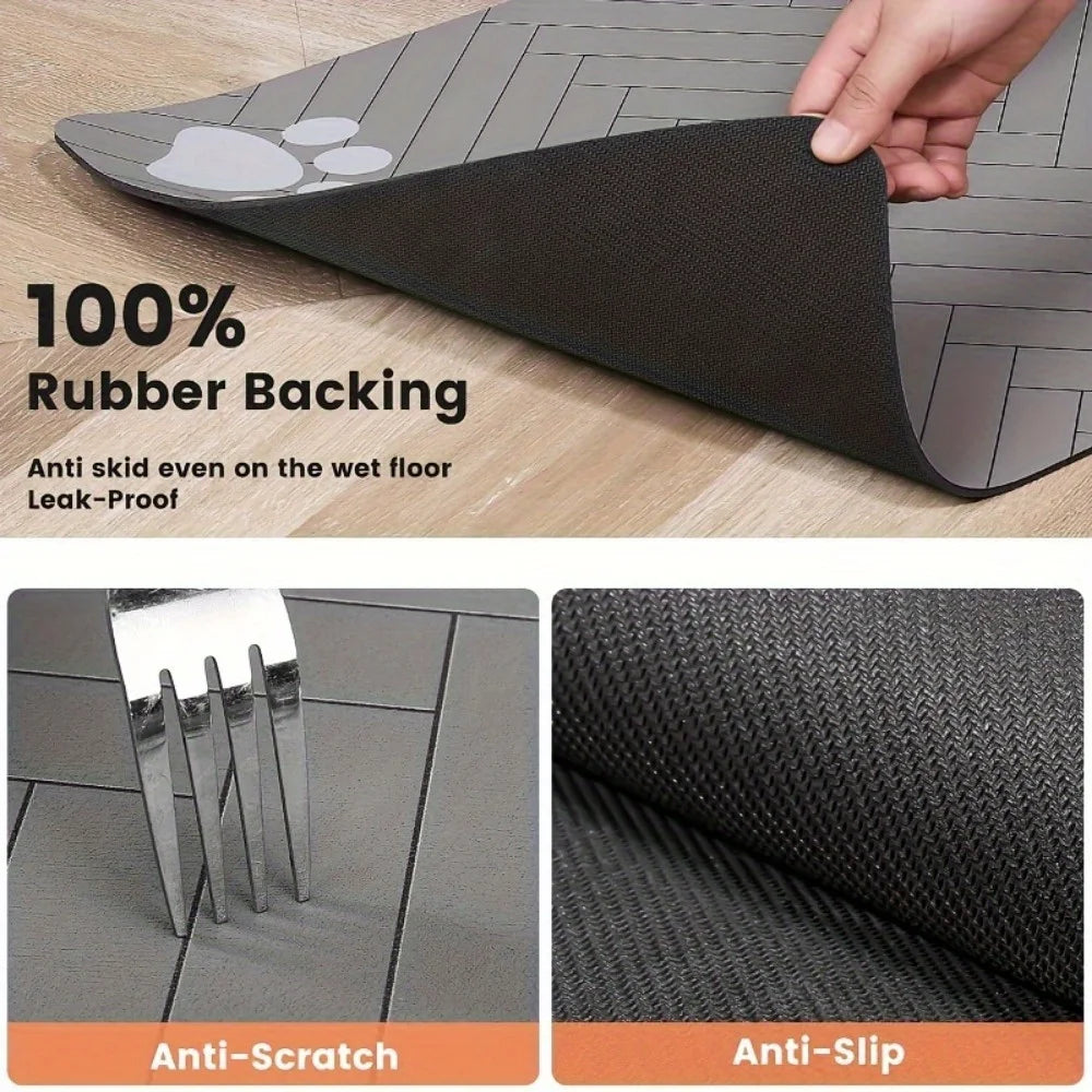 Pet Feeding Mat-Absorbent Dog Mat for Food and Water Bowl-No Stains Quick Dry Dog Water Dispenser Mat-Dog Feeding Supplies Oasis Select