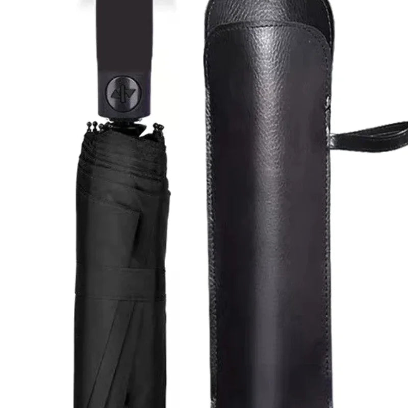 Black PU Leather Umbrella Cover Case Portable Waterproof Umbrella Storage Pocket Water Absorbent Umbrella Bag Ultrafine Oasis Select Default Title