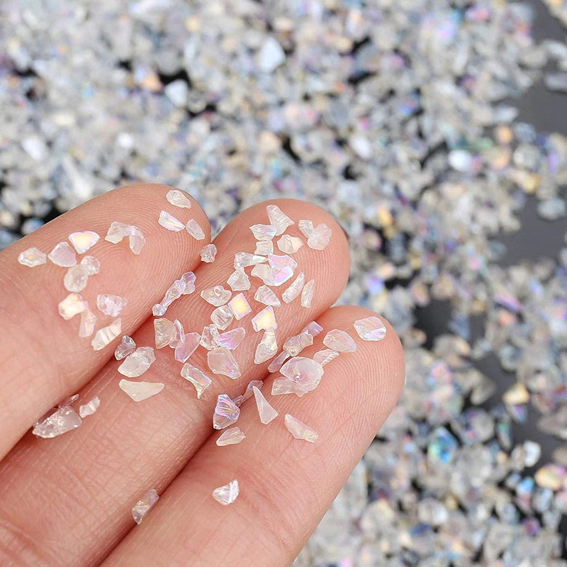 20g Glass Crushed Stone Irregularity Crystal Gravel Filling For DIY Epoxy Resin Mold Filler Crafts Decorative Nail Art Filler Oasis Select